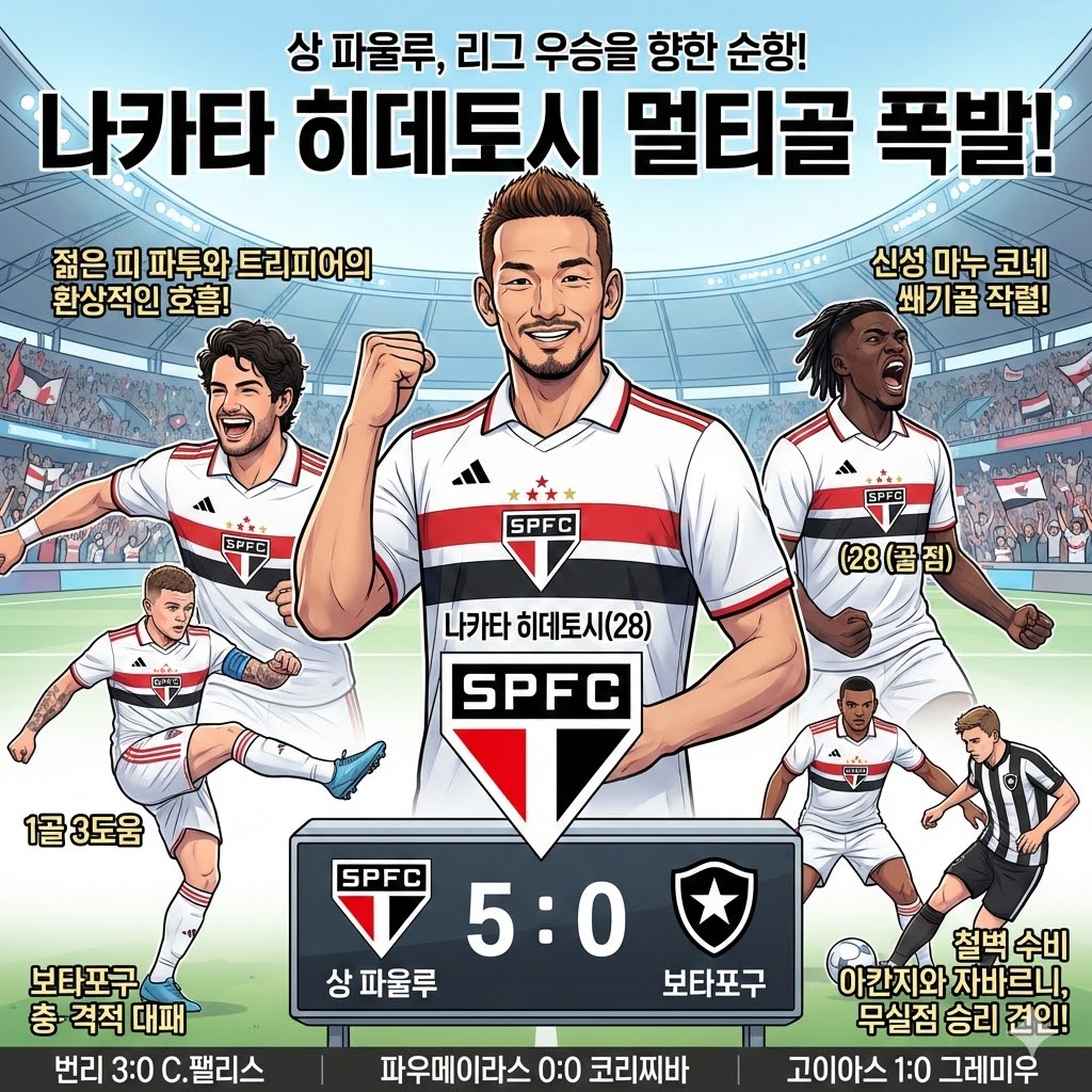 *....상파울루, 보타포구에 5-0 대승 나카타 파투 트